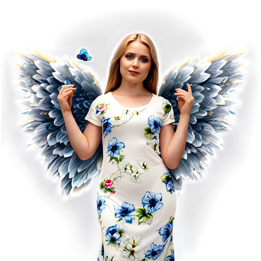 Floral Angels Png Qhm PNG Image