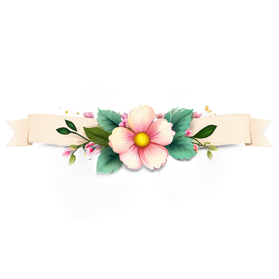 Floral Banner Clipart Png 05062024 PNG Image