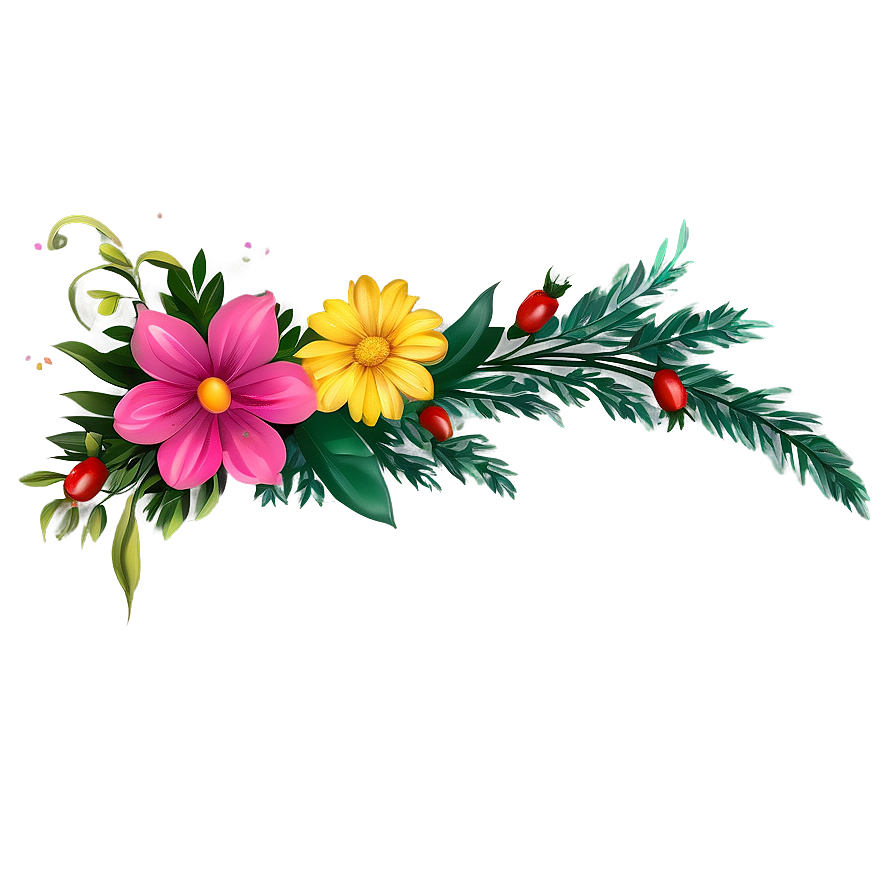 Floral Banner Clipart Png 05252024 PNG Image