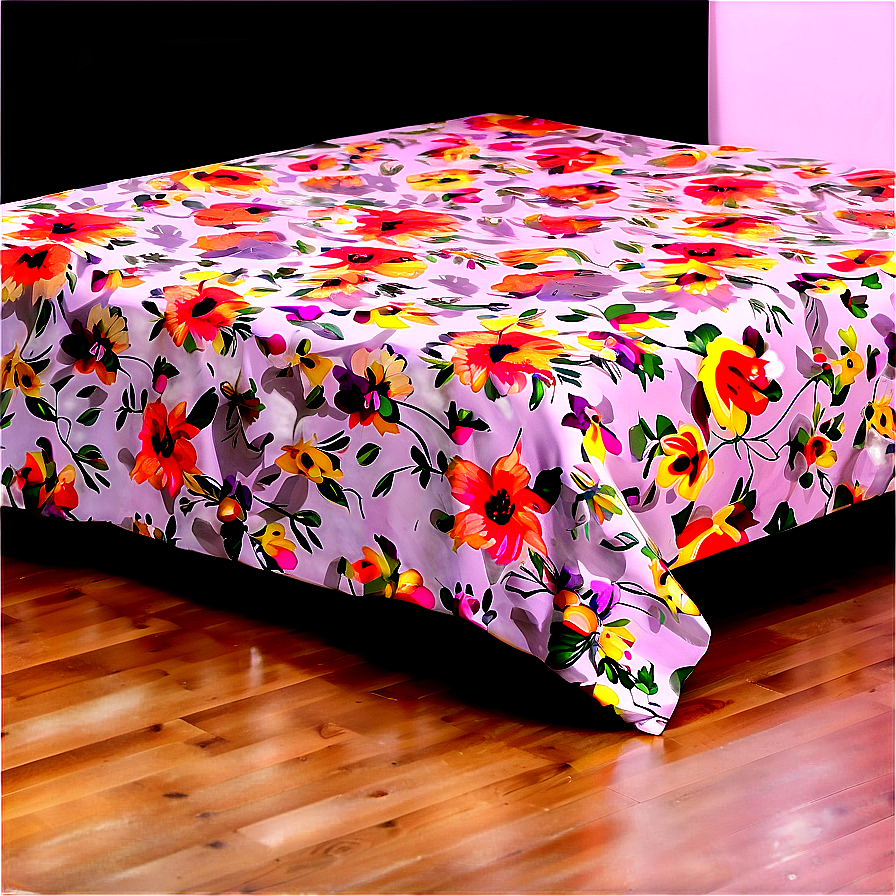 Floral Bed Sheet Png 76 PNG Image