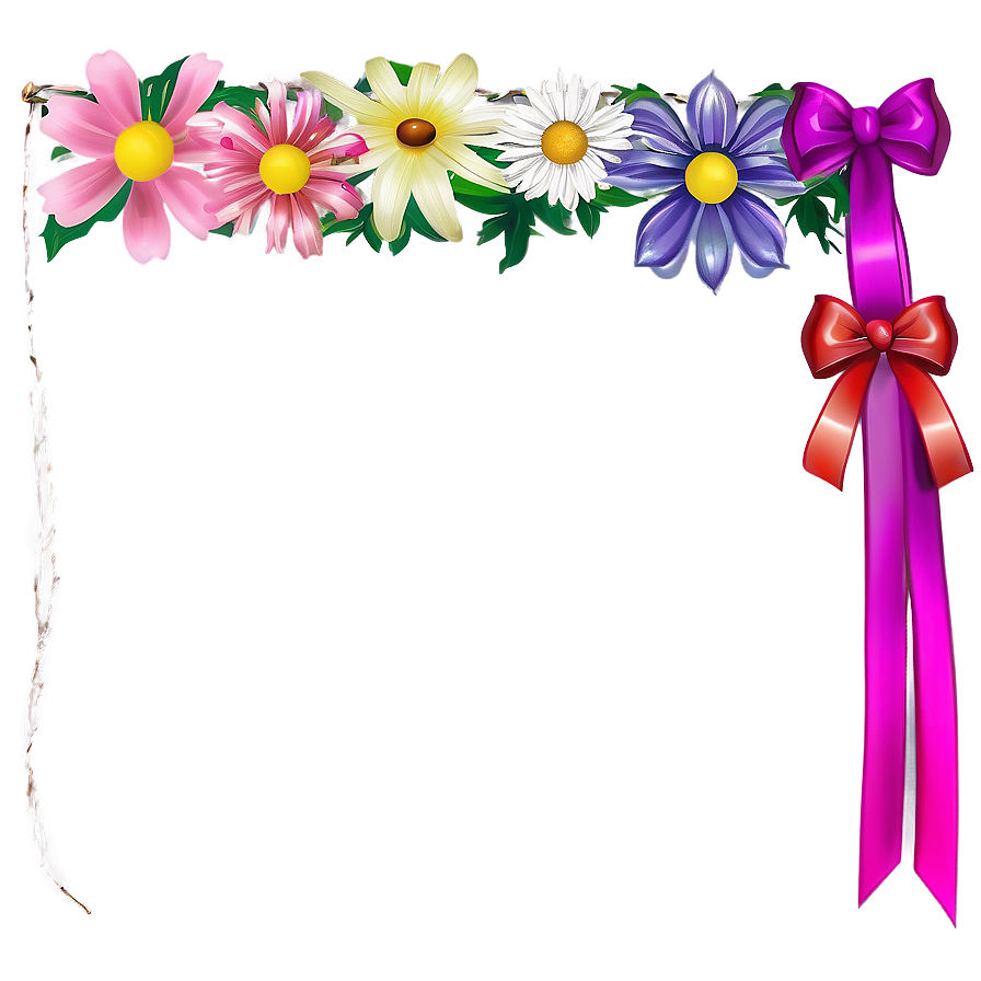 Floral Birthday Banner Template Png Rrp PNG Image