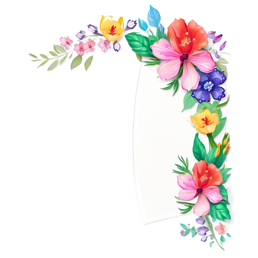 Floral Birthday Banner Template Png Uiv89 PNG Image