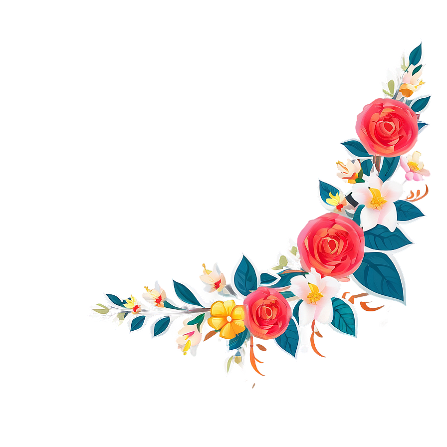 Floral Birthday Banner Template Png Wvf PNG Image