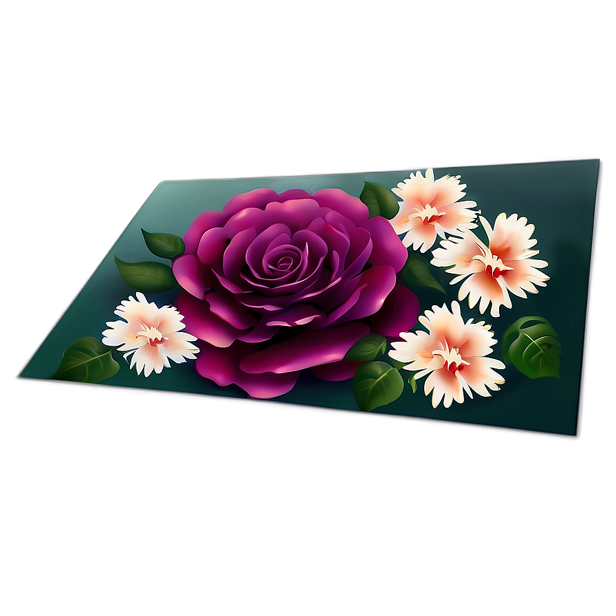 Floral Birthday Card Design Png Flr PNG Image