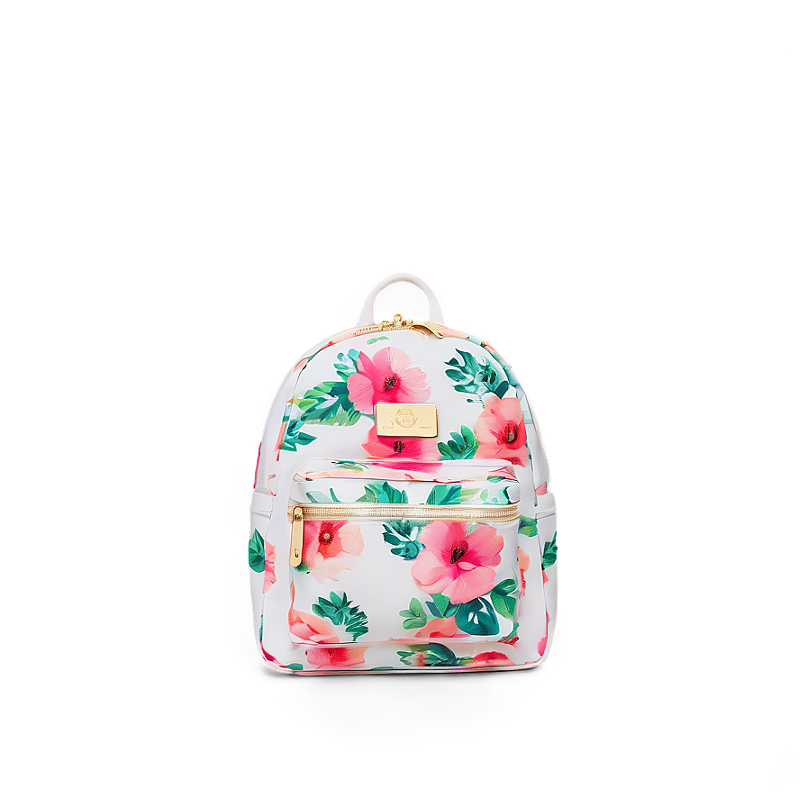 Floral Bookbag Png Yww37 PNG Image