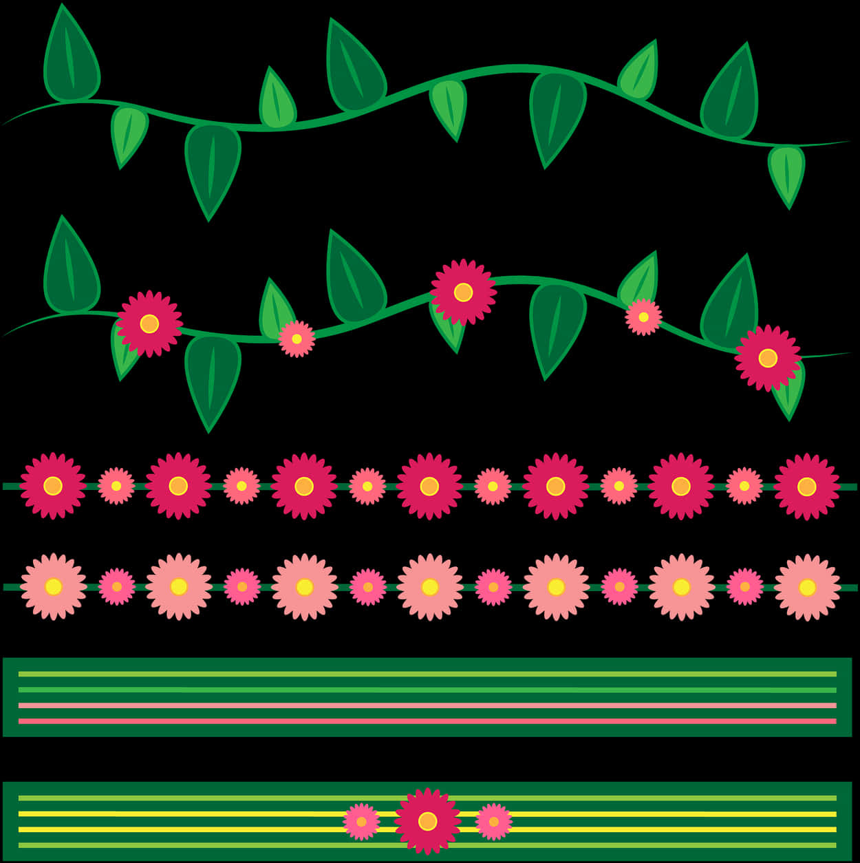 Floral_ Border_ Design_ Vector PNG Image