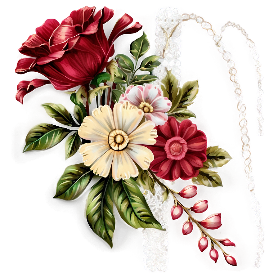 Floral Bouquet Border Png 05252024 PNG Image