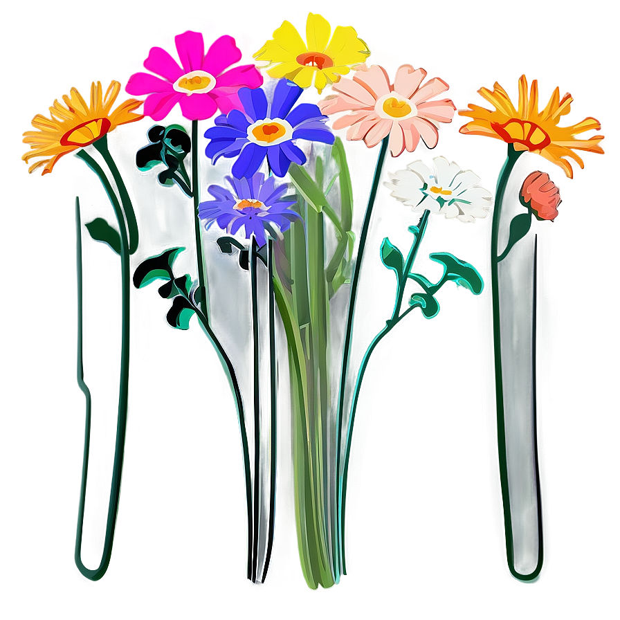 Floral Bouquet Outline Png Mlf PNG Image