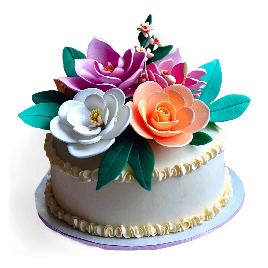 Floral Cake Topper Png 05062024 PNG Image