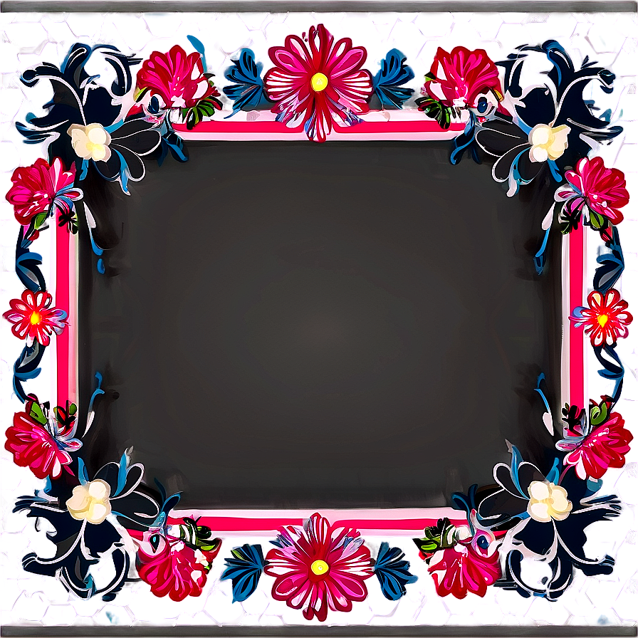 Floral Certificate Frame Png 62 PNG Image