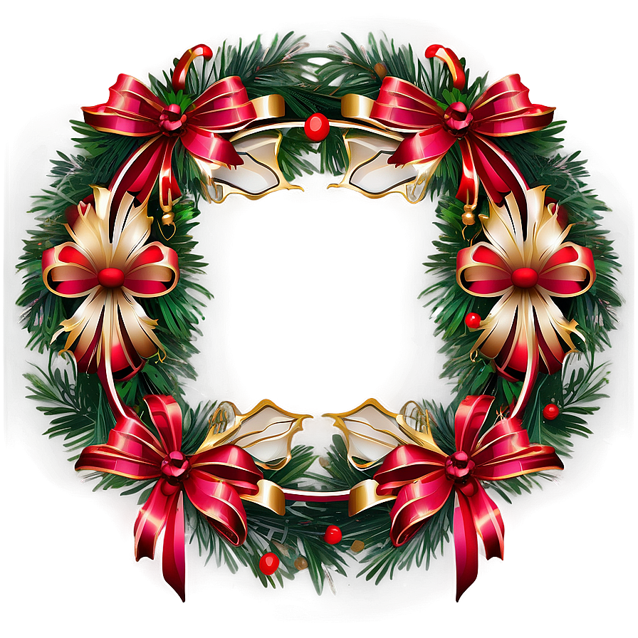 Floral Christmas Wreath Png 05232024 PNG Image