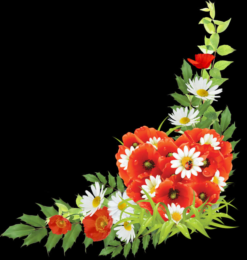 Floral_ Corner_ Design_ P N G PNG Image