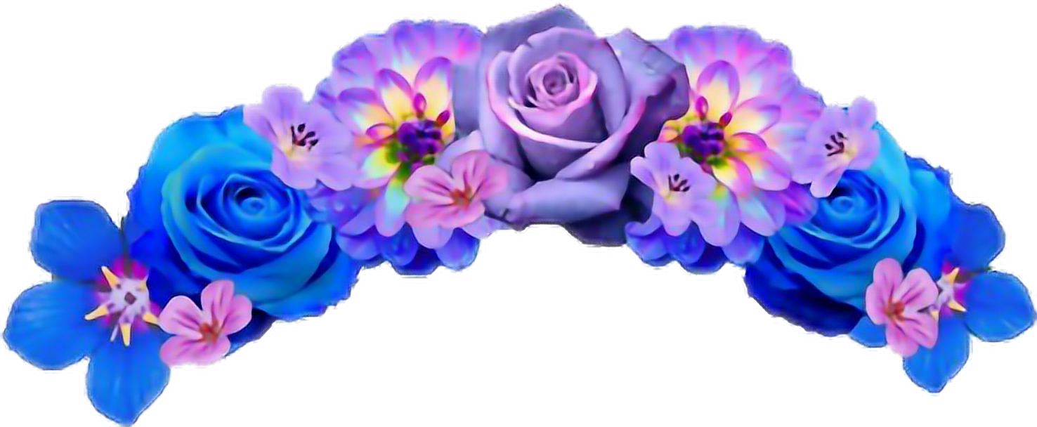 Floral Crown Filter Design PNG Image