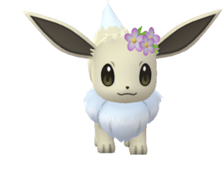 Floral Crowned Eevee PNG Image