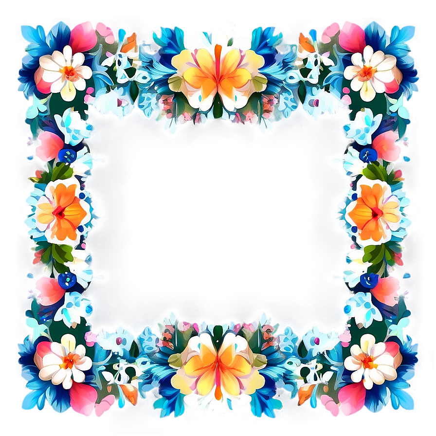 Floral Cute Frame Png 06262024 PNG Image