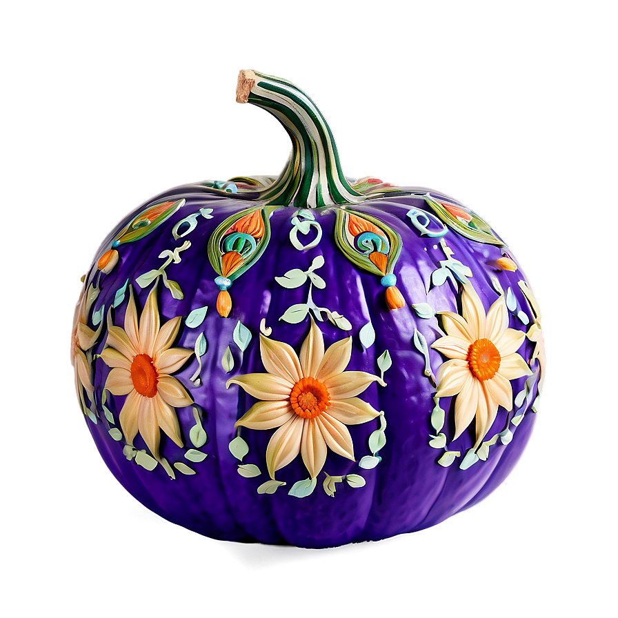 Floral Decorated Pumpkin Png 44 PNG Image