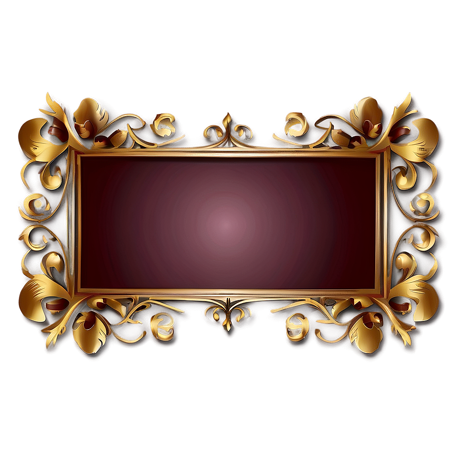 Floral Decorative Frame Png 06292024 PNG Image