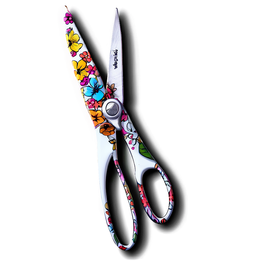 Floral Design Scissors Png Ytj5 PNG Image