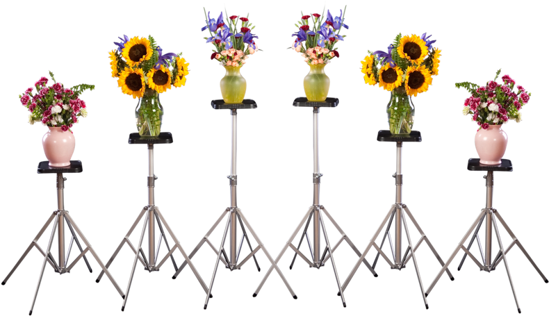 Floral Display Stands Variety PNG Image