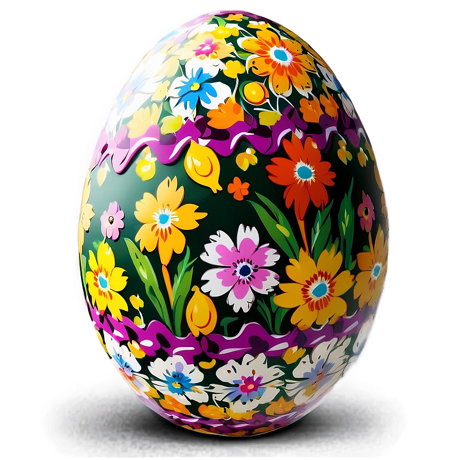 Floral Easter Egg Png 05252024 PNG Image