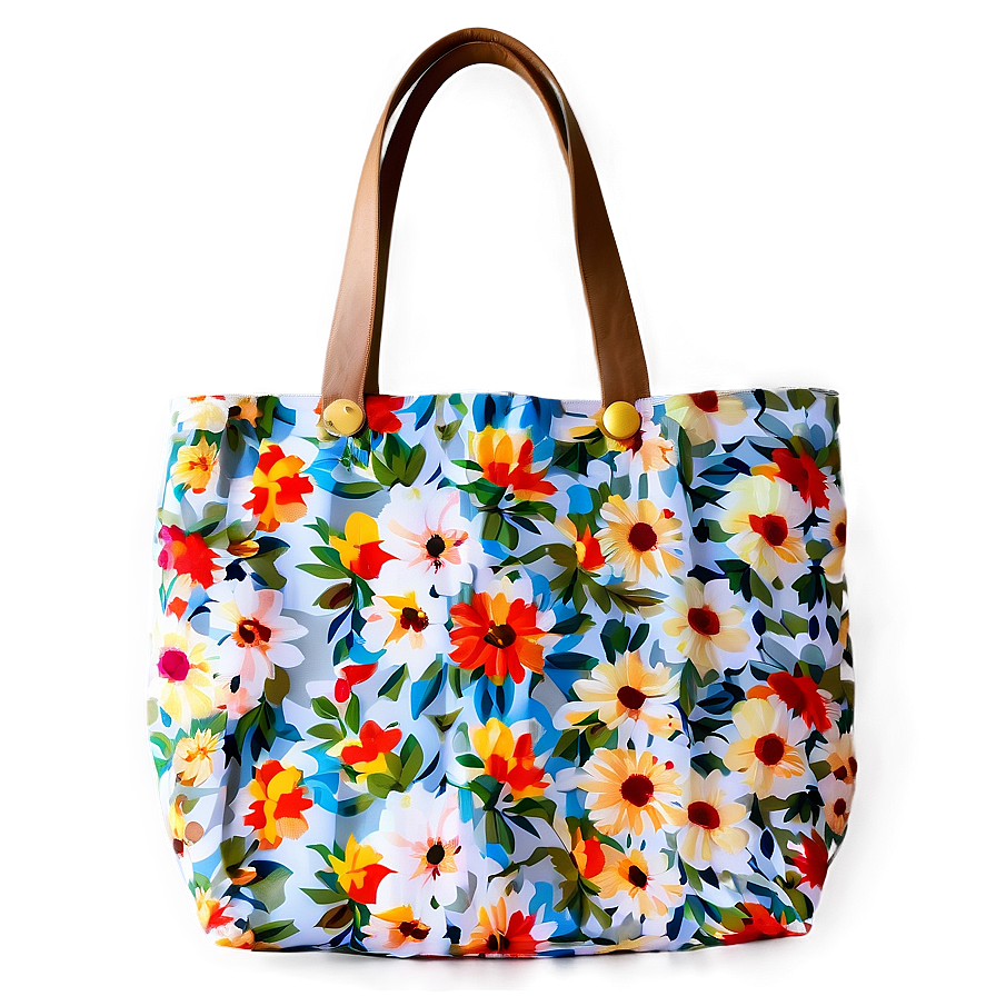 Floral Eco Friendly Tote Png 73 PNG Image