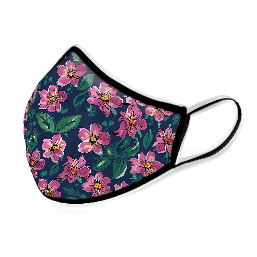 Floral Facemask Png 62 PNG Image