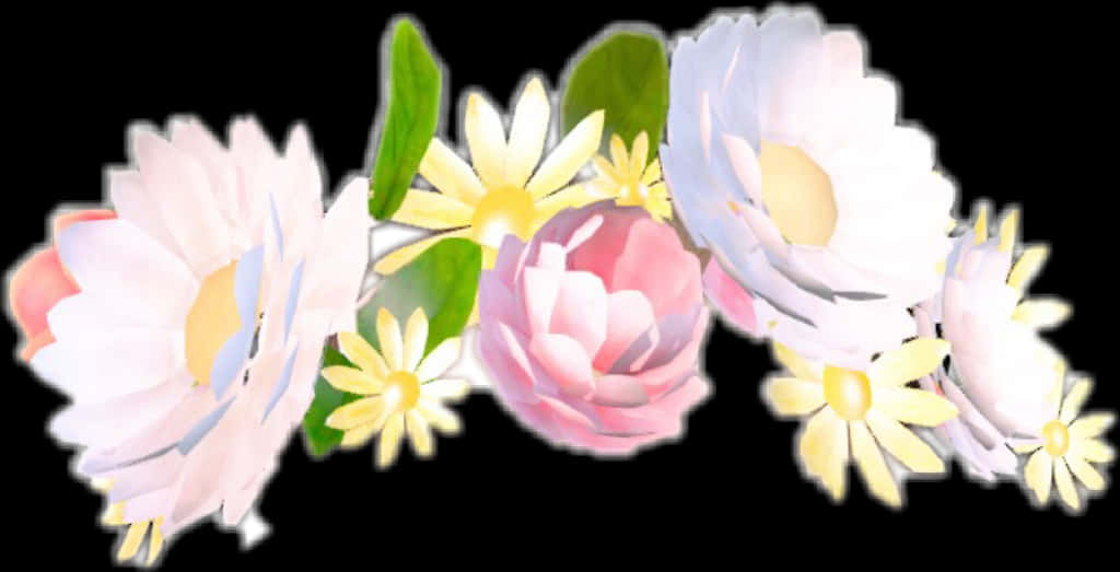 Floral Filter Overlay Snapchat PNG Image