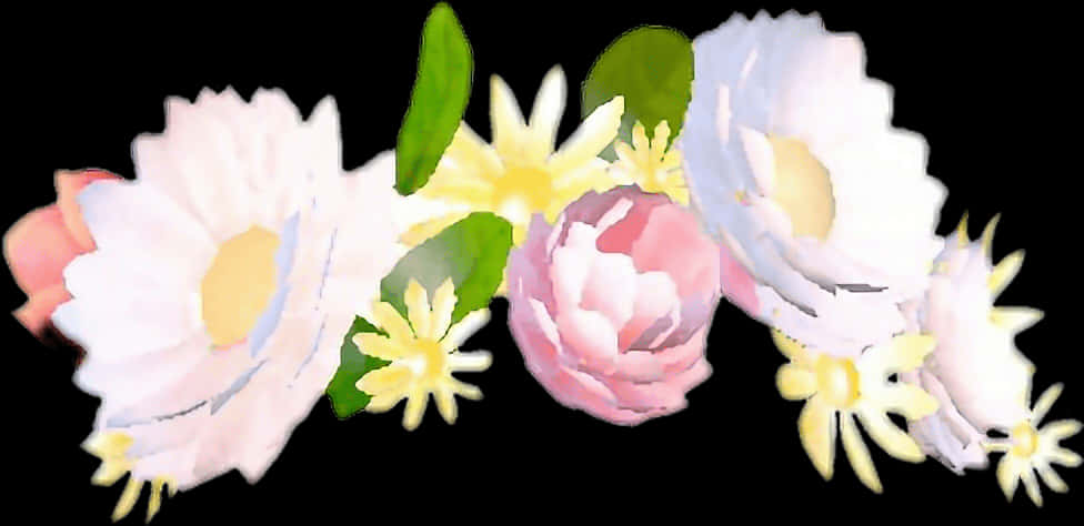 Floral Filter Snapchat PNG Image