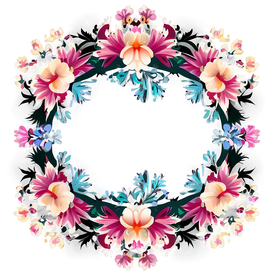 Floral Frame Border Png 06262024 PNG Image