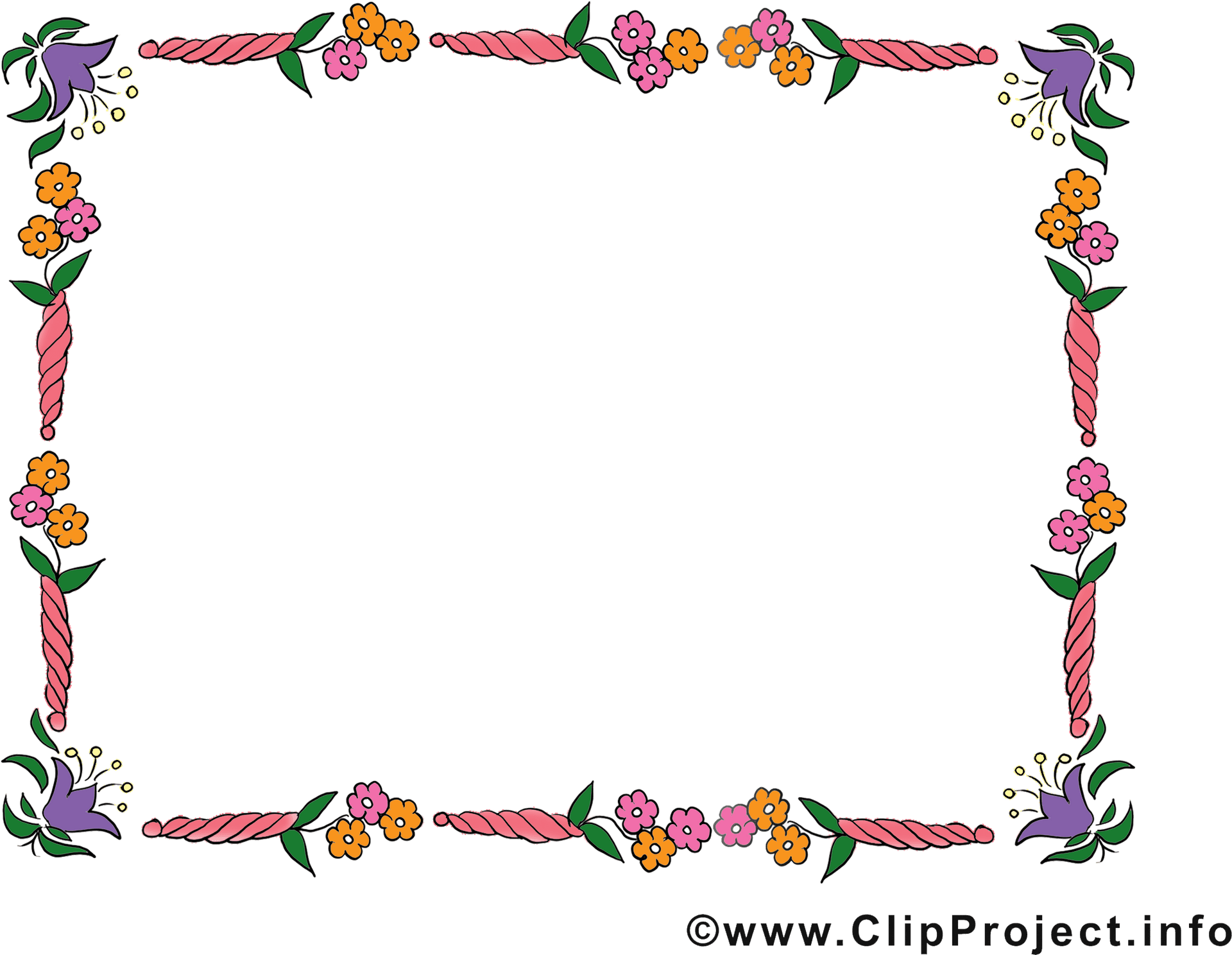 Floral Frame Clipart PNG Image