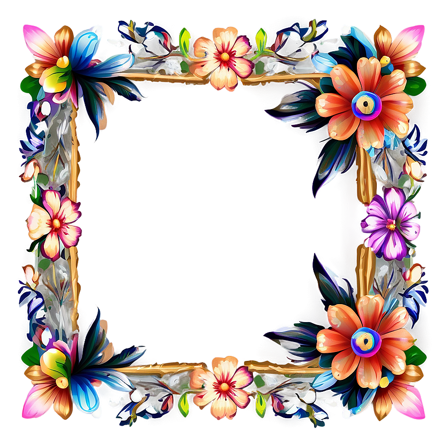 Floral Frame Clipart Png Gxu PNG Image