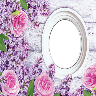 Floral Frame Coffee Cup Top View.jpg PNG Image