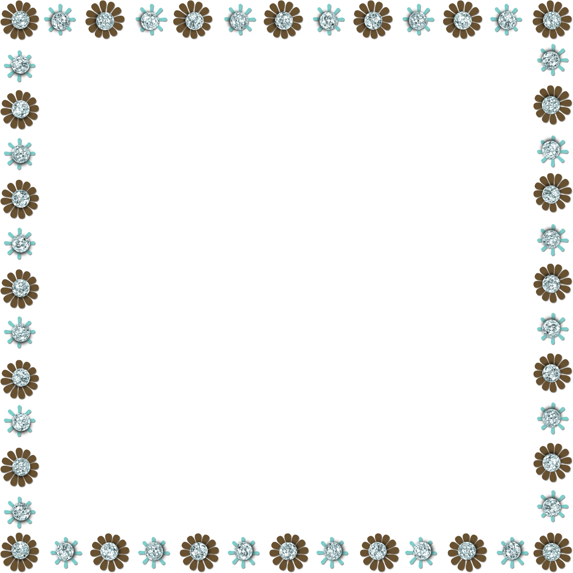 Floral Frame Design PNG Image