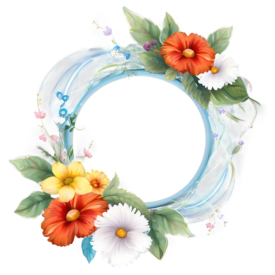 Floral Frame Png Rkb91 PNG Image