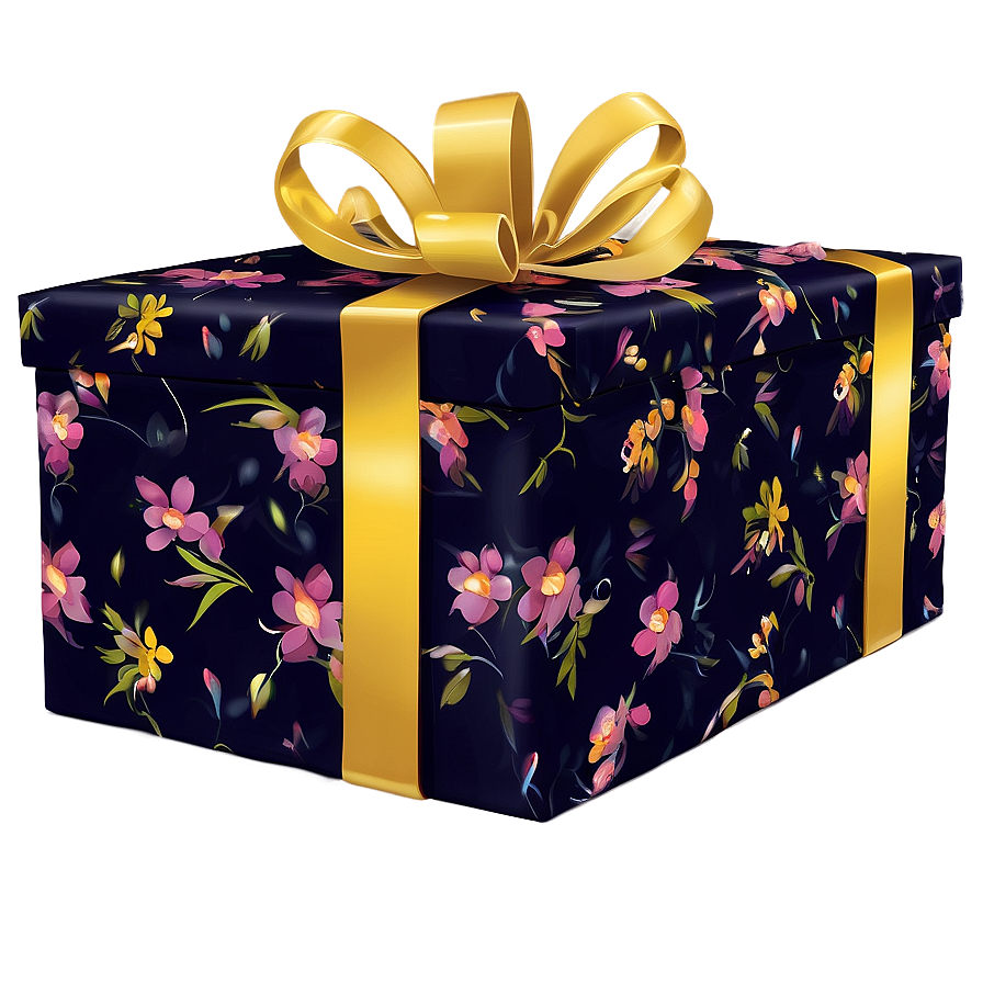 Floral Gift Box Png Gmf PNG Image