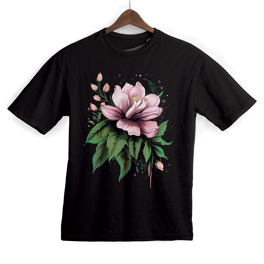 Floral Graphic Tees Design Png 20 PNG Image