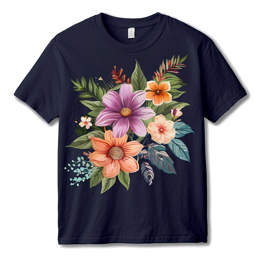 Floral Graphic Tees Design Png 47 PNG Image