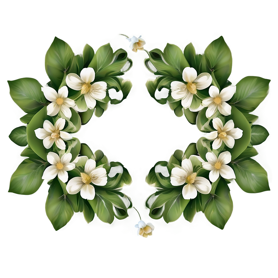 Floral Green Frame Png Onv81 PNG Image