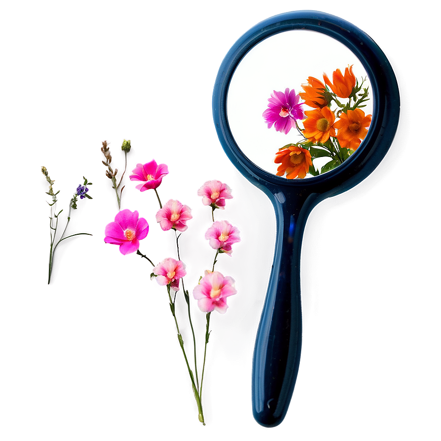 Floral Hand Mirror Png 06212024 PNG Image