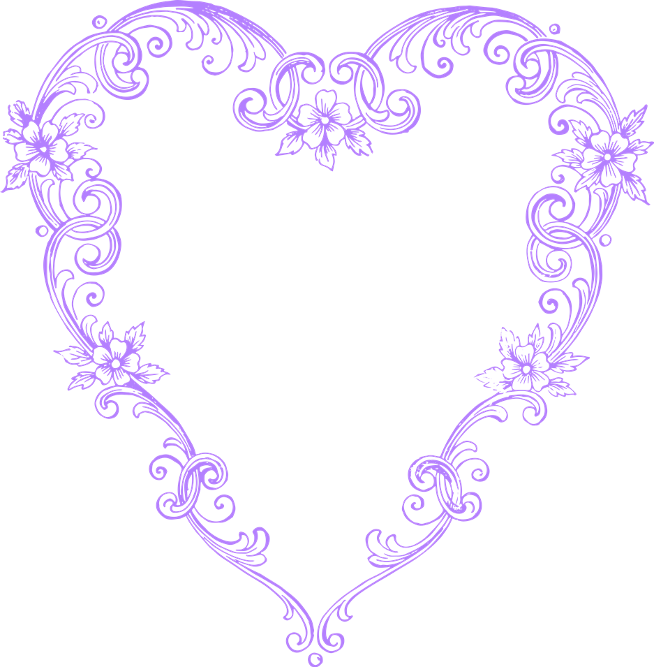 Floral_ Heart_ Border_ Design PNG Image