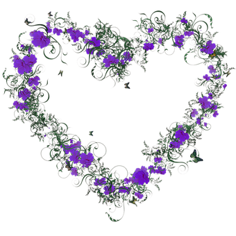 Floral_ Heart_ Design PNG Image