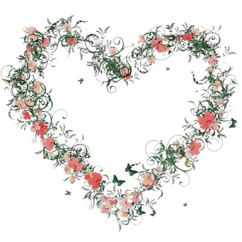 Floral Heart Design.png PNG Image