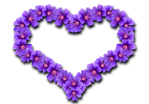 Floral Heart Design PNG Image