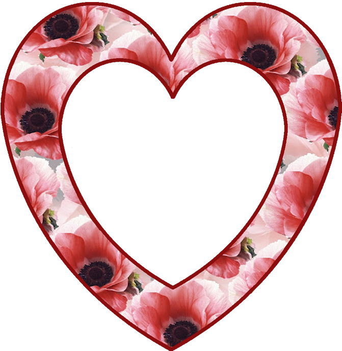 Floral Heart Frame P N G PNG Image