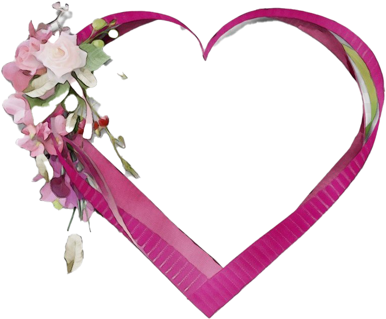 Floral Heart Frame P N G PNG Image