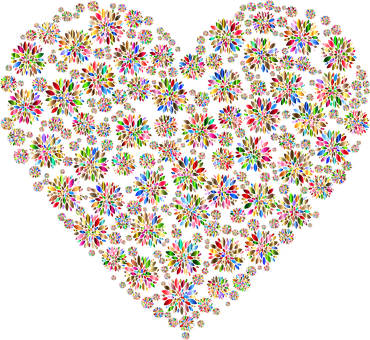 Floral Heart Pattern PNG Image