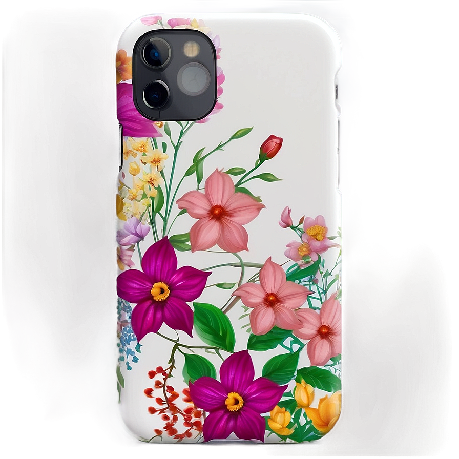 Floral Iphone Case Design Png Tbt18 PNG Image