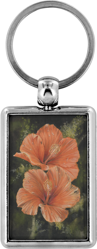 Floral Keychain Design PNG Image