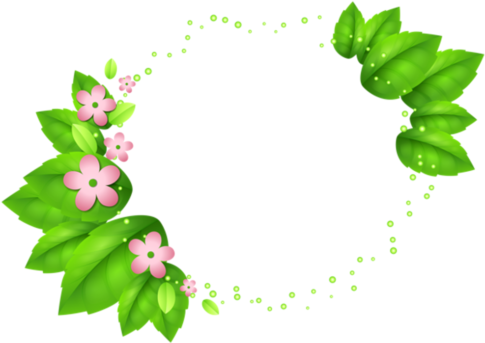 Floral_ Leaf_ Border_ Design.png PNG Image