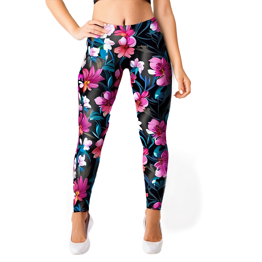 Floral Leggings Png Lwi PNG Image